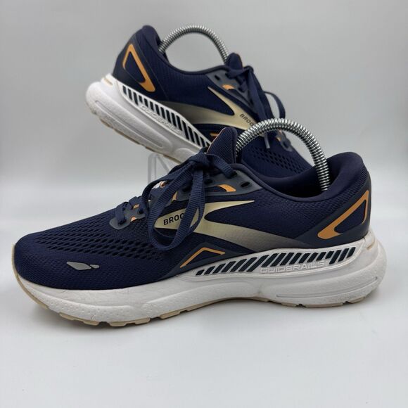 Brooks Adrenaline GTS 23 Women's Size 9 Running Shoes Peacoat/Peach - Picture 3 of 12